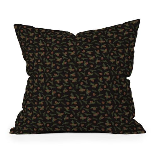 Iveta Abolina Pine Cone Dance II Outdoor Throw Pillow
