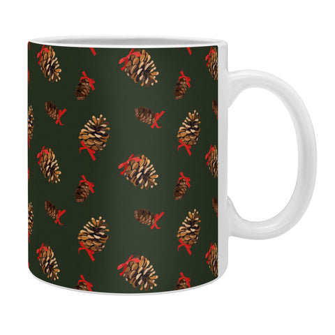 Iveta Abolina Pine Cones and Ribbons Coffee Mug