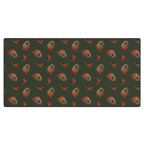 Iveta Abolina Pine Cones and Ribbons Desk Mat