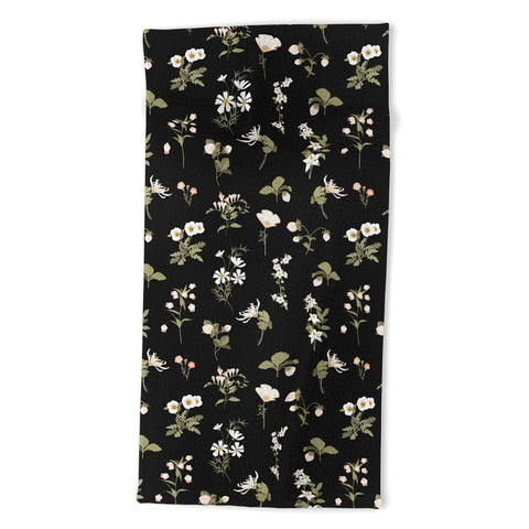 Iveta Abolina Pineberries Botanicals Black Beach Towel