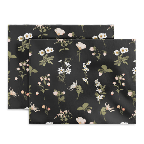 Iveta Abolina Pineberries Botanicals Black Placemat
