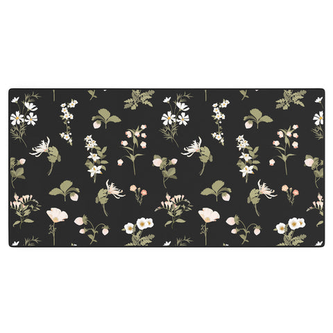 Iveta Abolina Pineberries Botanicals Black Desk Mat