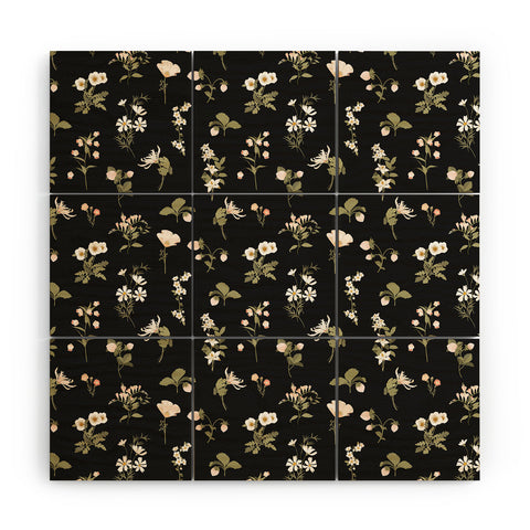 Iveta Abolina Pineberries Botanicals Black Wood Wall Mural