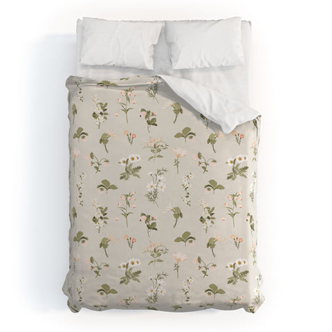 Iveta Abolina Pineberries Botanicals Tan Duvet Cover