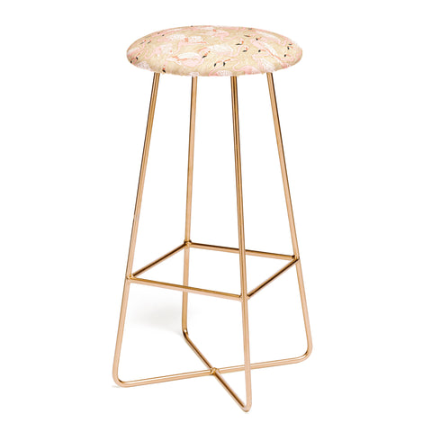 Iveta Abolina Pink Flamingos Camel Bar Stool