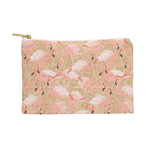 Iveta Abolina Pink Flamingos Camel Pouch