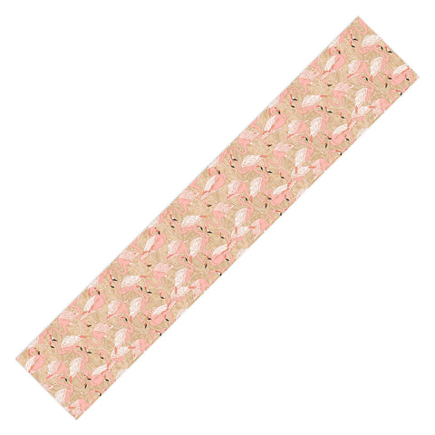 Iveta Abolina Pink Flamingos Camel Table Runner