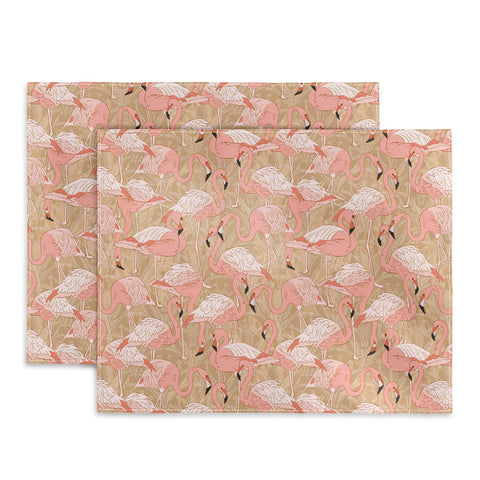Iveta Abolina Pink Flamingos Camel Placemat