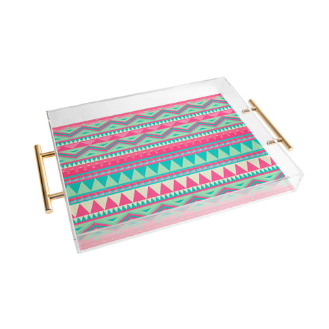 Iveta Abolina Pink Navajo Acrylic Tray
