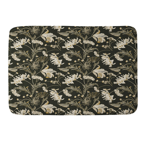 Iveta Abolina Poesie French Garden Charcoal Memory Foam Bath Mat
