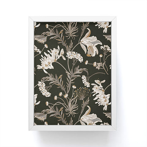 Iveta Abolina Poesie French Garden Charcoal Framed Mini Art Print