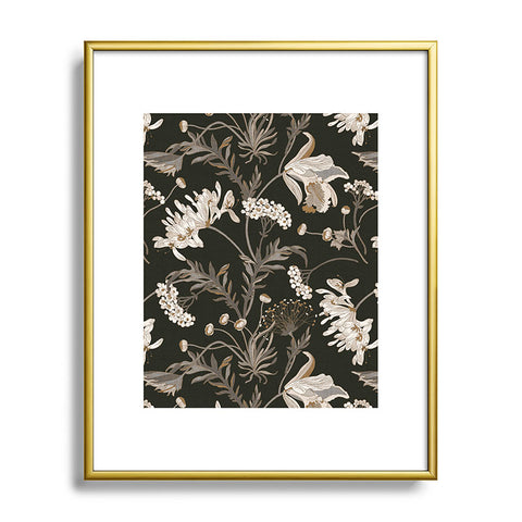 Iveta Abolina Poesie French Garden Charcoal Metal Framed Art Print