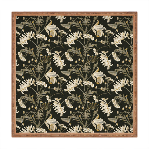 Iveta Abolina Poesie French Garden Charcoal Square Tray