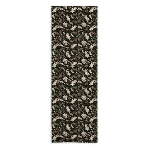Iveta Abolina Poesie French Garden Charcoal Yoga Towel