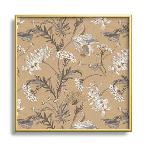 Iveta Abolina Poesie French Garden Clay Square Metal Framed Art Print