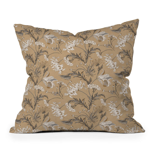 Iveta Abolina Poesie French Garden Clay Outdoor Throw Pillow