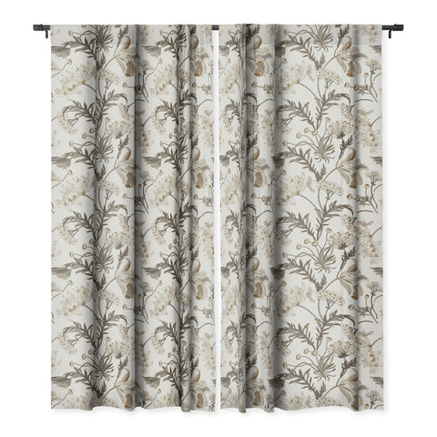 Iveta Abolina Poesie French Garden Cream Blackout Window Curtain
