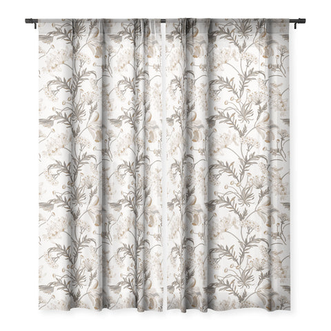 Iveta Abolina Poesie French Garden Cream Sheer Window Curtain