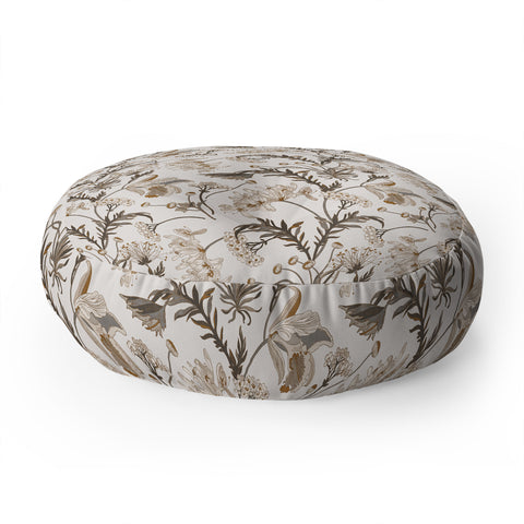 Iveta Abolina Poesie French Garden Cream Floor Pillow Round