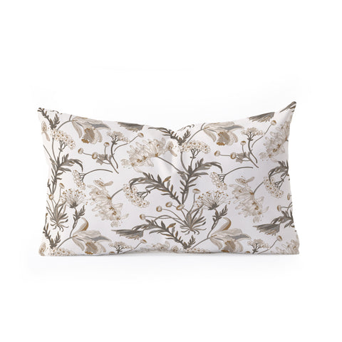 Iveta Abolina Poesie French Garden Cream Oblong Throw Pillow