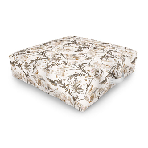 Iveta Abolina Poesie French Garden Cream Outdoor Floor Cushion