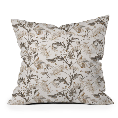 Iveta Abolina Poesie French Garden Cream Outdoor Throw Pillow