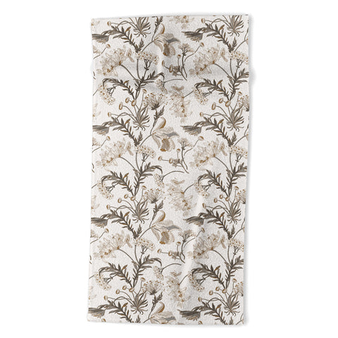 Iveta Abolina Poesie French Garden Cream Beach Towel