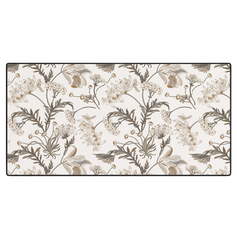 Iveta Abolina Poesie French Garden Cream Desk Mat
