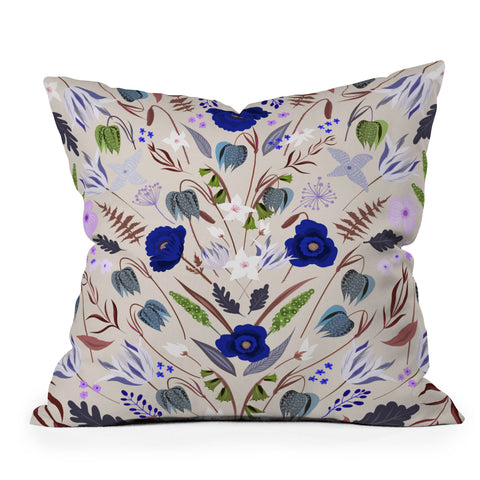 Iveta Abolina Poppy Meadow III Outdoor Throw Pillow