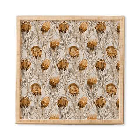 Iveta Abolina Protea Large Bone Framed Wall Art
