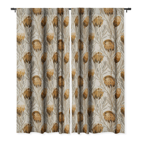 Iveta Abolina Protea Large Bone Blackout Window Curtain
