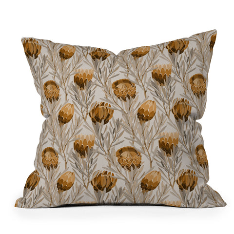 Iveta Abolina Protea Large Bone Throw Pillow
