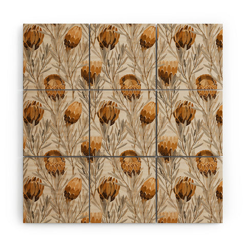 Iveta Abolina Protea Large Bone Wood Wall Mural