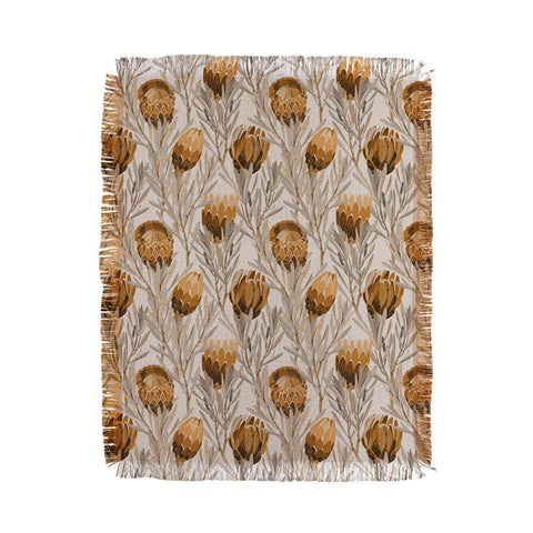 Iveta Abolina Protea Large Bone Throw Blanket