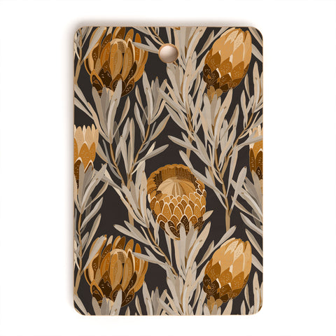 Iveta Abolina Protea Large Deep Brown Cutting Board Rectangle