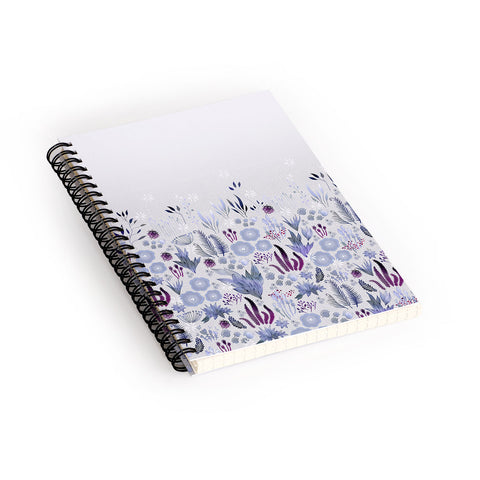 Iveta Abolina Purple Fields Spiral Notebook