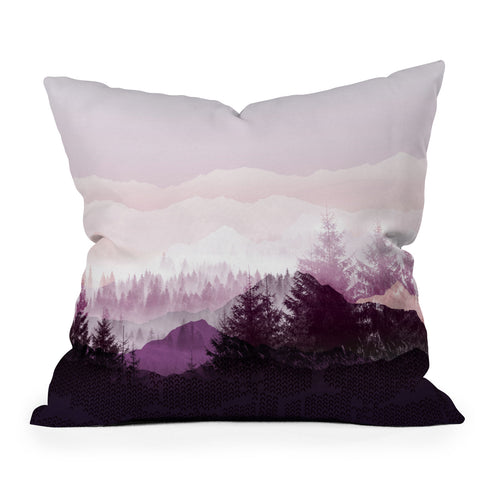Iveta Abolina Purple Horizon Outdoor Throw Pillow