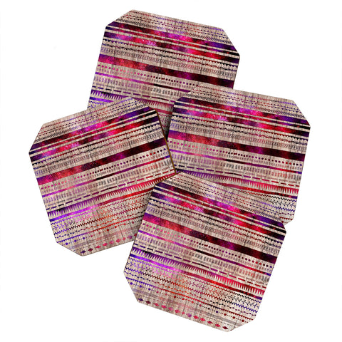 Iveta Abolina Purple Nebula Coaster Set