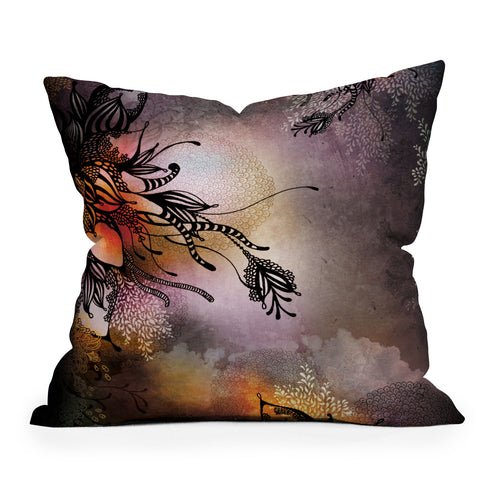 Iveta Abolina Purple Storm Outdoor Throw Pillow