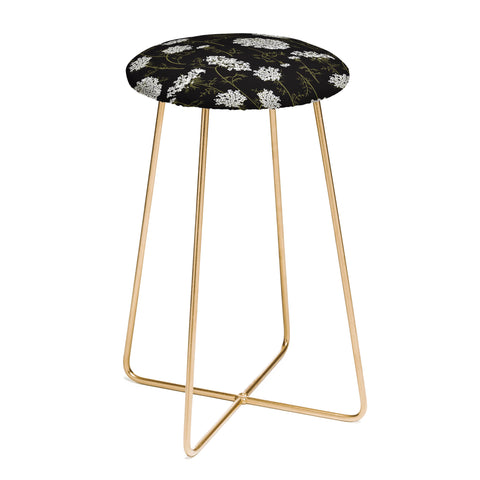 Iveta Abolina Queen Anne Lace Charcoal Counter Stool