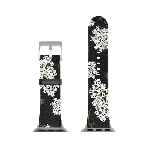 Iveta Abolina Queen Anne Lace Charcoal Apple Watch Band
