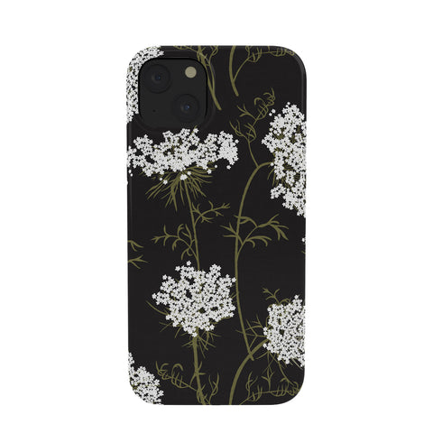 Iveta Abolina Queen Anne Lace Charcoal Phone Case