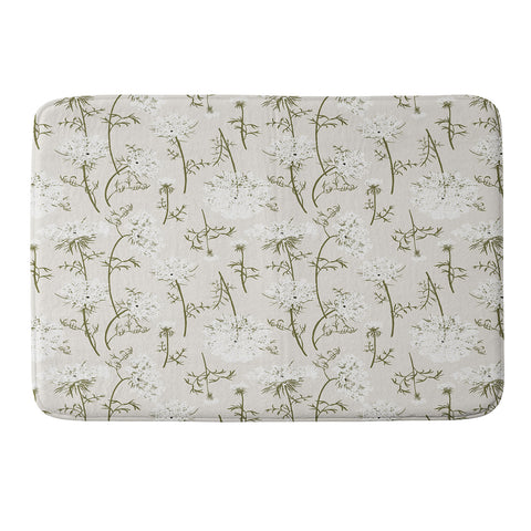 Iveta Abolina Queen Anne Lace Cream Memory Foam Bath Mat