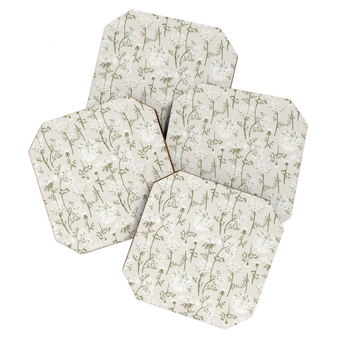 Iveta Abolina Queen Anne Lace Cream Coaster Set