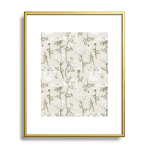 Iveta Abolina Queen Anne Lace Cream Metal Framed Art Print