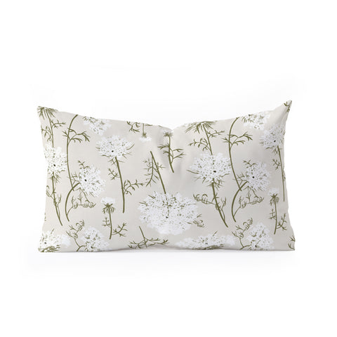 Iveta Abolina Queen Anne Lace Cream Oblong Throw Pillow