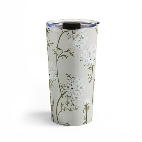 Iveta Abolina Queen Anne Lace Cream Travel Mug
