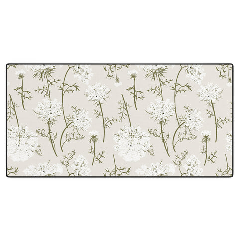 Iveta Abolina Queen Anne Lace Cream Desk Mat