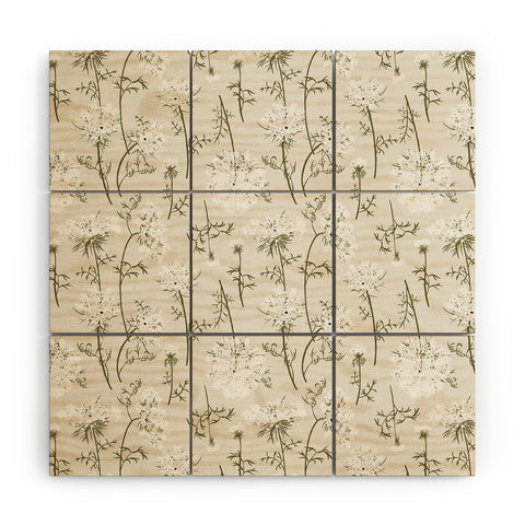 Iveta Abolina Queen Anne Lace Cream Wood Wall Mural
