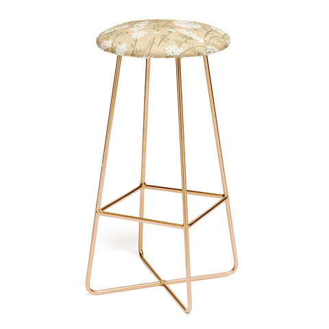 Iveta Abolina Queen Anne Lace Mustard Bar Stool